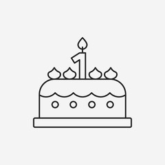 cake line icon