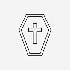 Fototapeta premium halloween grave line icon