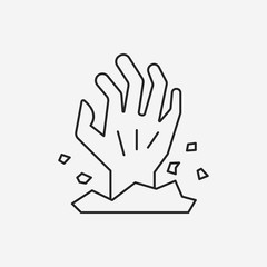 halloween monster line icon