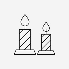 halloween candle line icon