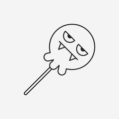 halloween candy line icon