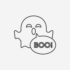 halloween monster line icon