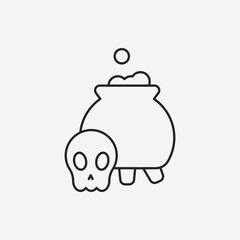 Halloween poison line icon