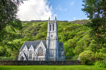 Gothic church in Connemara mountains
