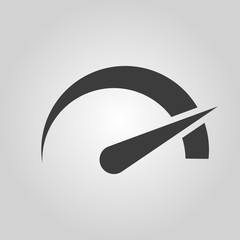 The tachometer, speedometer and indicator icon.