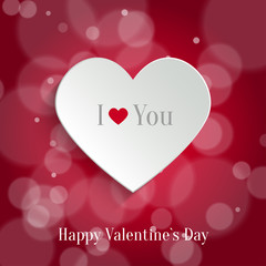 Speech bubble. Valentine's day backround