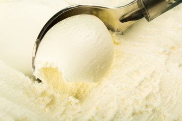 Ice Cream, Vanilla Ice Cream, Scoop.