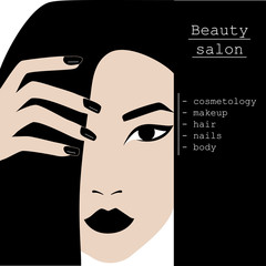 salon template with glamour face