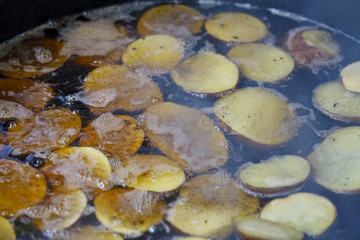 juicy fried potatoes