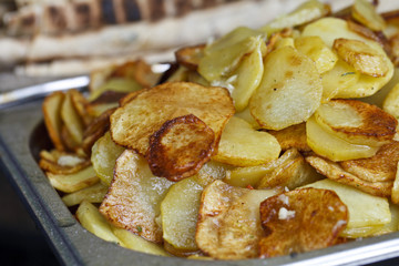 juicy fried potatoes