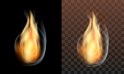 flame fire smoke translucent transparent