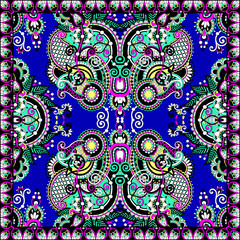 silk neck scarf or kerchief square pattern design in ukrainian s