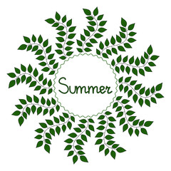 Summer decorative frame, vector illustration