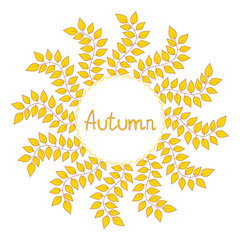 Autumn decorative frame, vector illustration