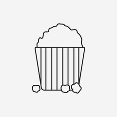 popcorn line icon
