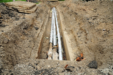 Breakthrough sewerage system. Kiev, Ukraine