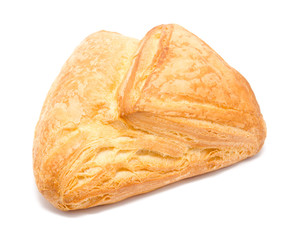 Fresh puff pastry isolated on a white