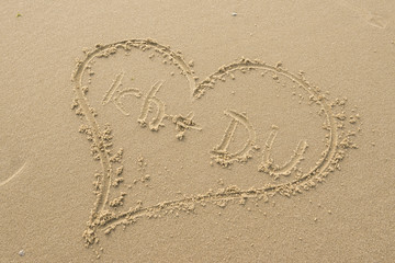 Sandherz mit Ich + Du