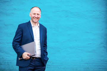 Businessman with his laptop