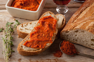 Typical meat spread made of pork and paprika from Calabria and Majorca. © hansgeel
