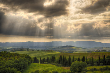 Tuscan Hills at sunrise