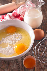 flour,egg and milk