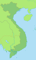 Vietnam in grün - Vektor