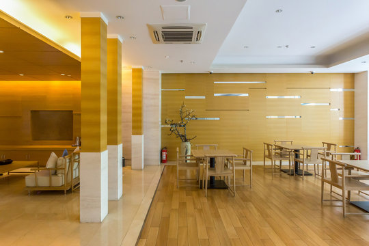Luxury cafe interior and furniture