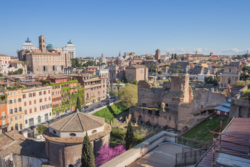 Fototapeta na wymiar The Rome cityscape in Italy