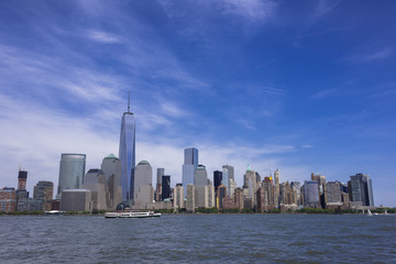 Fototapeta na wymiar ジャージーシティよりロアーマンハッタン近代ビル群