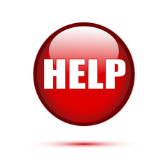Help text on red button