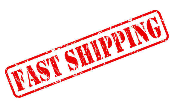 Fast shipping red stamp text