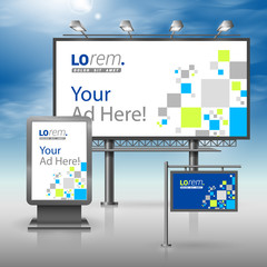 Corporate identity. Billboard, sign, light box