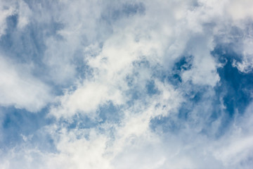 Blue cloudy sky texture.