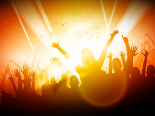 Party People in Concert | Vector Background - EPS10 Editable Design