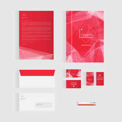 Red Stationery Template Design for Your Business | Modern Vector Design