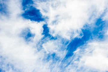 Blue cloudy sky texture.