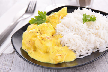 chicken curry and rice