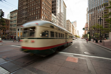 Fototapeta na wymiar Streetcar in San Francisco