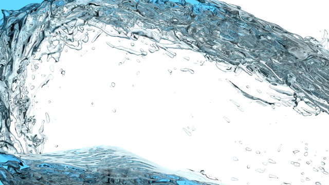 Nice water splash 3D animation