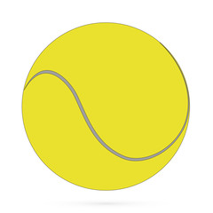 Single tennis ball isolated  Vector