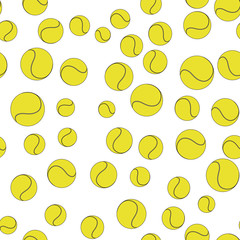 Patterns of tennis balls Vector