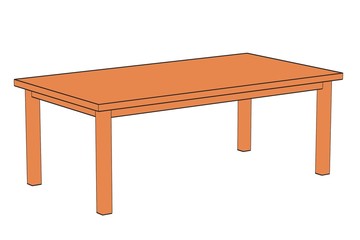 2d cartoon image of table