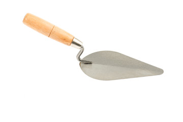 lute trowel on white background