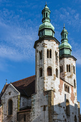 Fototapeta na wymiar St. Andrew church in the Old Town in Krakow.