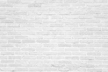 Foto op Plexiglas Bakstenen muur Witte grunge bakstenen muur textuur achtergrond