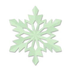 green paper snowflake