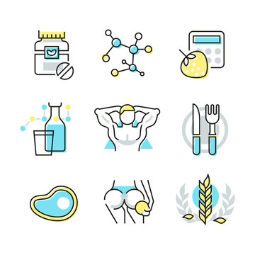 Nutrition and Health Care Icons