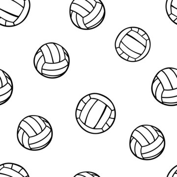 seamless pattern: sports balls