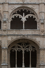 Fototapeta na wymiar Interior view of the amazing gothic Monastery of Jeronimos landmark located in Lisbon - Portugal.